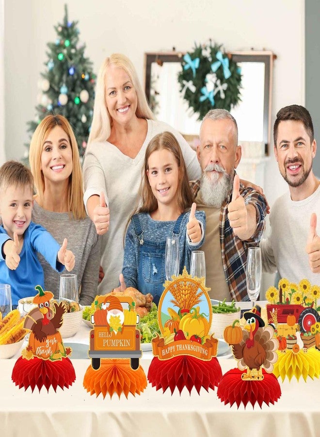 Qpout 9PCS Fall Party Decorations Honeycomb Centerpieces, Thanksgiving Table Centerpieces for Dinner Table, Autumn Honeycomb Decor for Friendsgiving & Fall Festival - Image 4